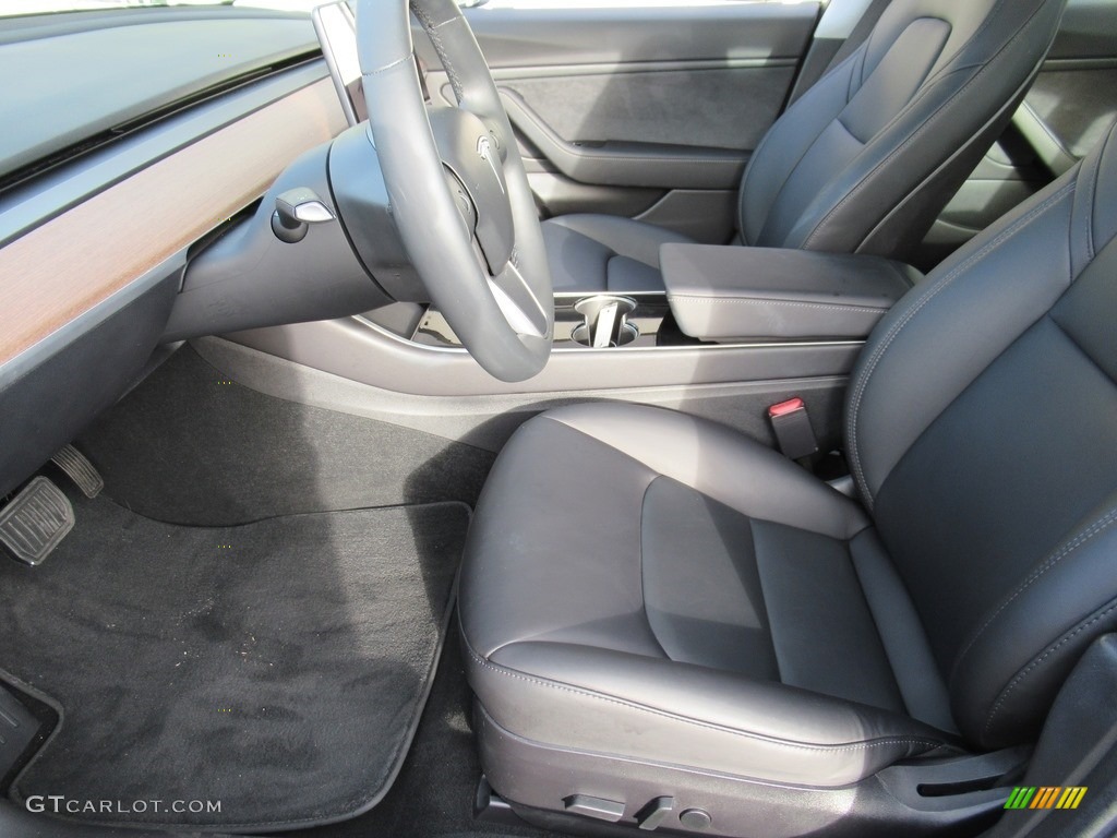 2018 Model 3 Long Range - Midnight Silver Metallic / Black photo #10
