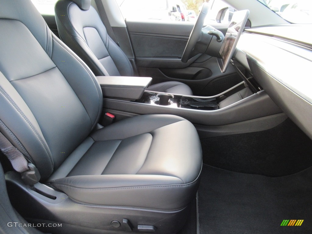 2018 Model 3 Long Range - Midnight Silver Metallic / Black photo #13