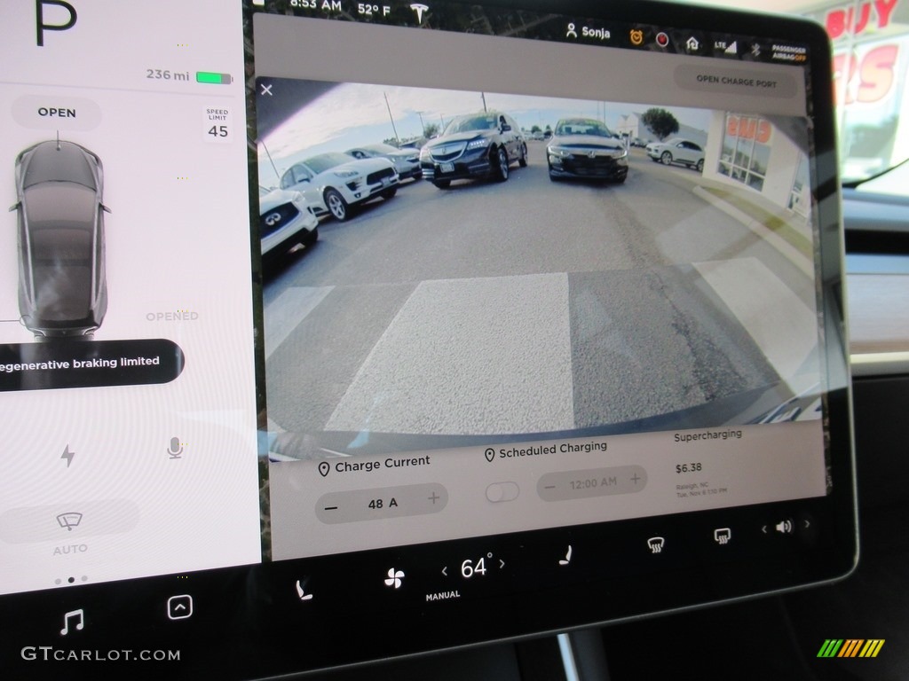 2018 Model 3 Long Range - Midnight Silver Metallic / Black photo #19