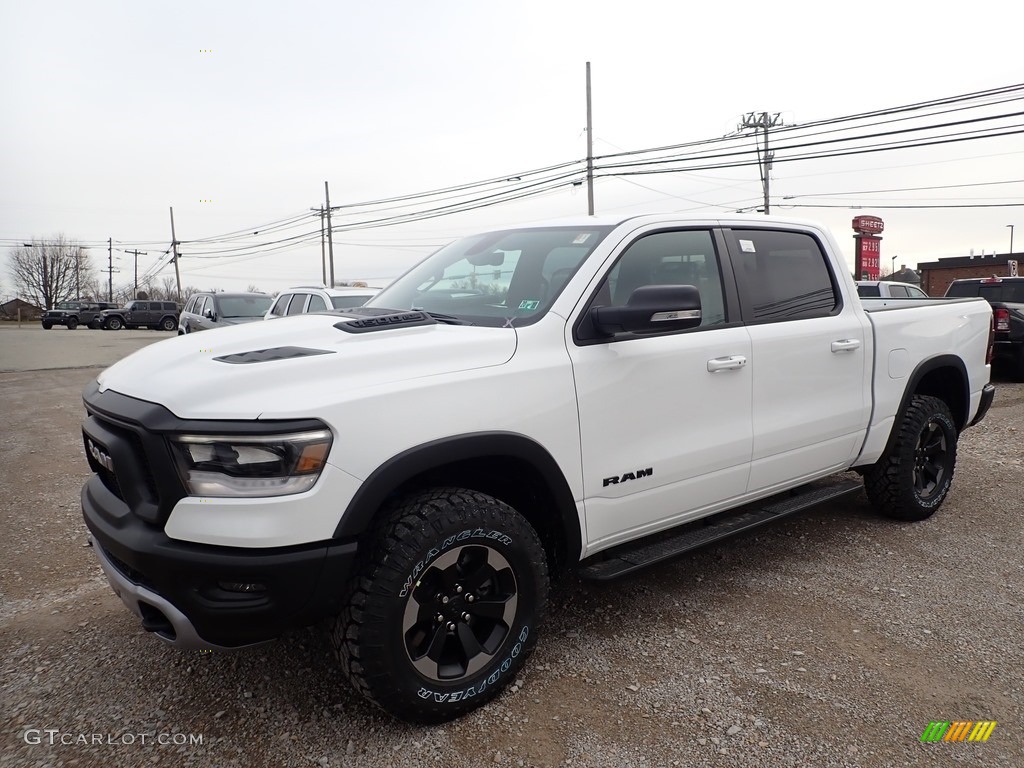 2020 1500 Rebel Crew Cab 4x4 - Bright White / Black photo #1