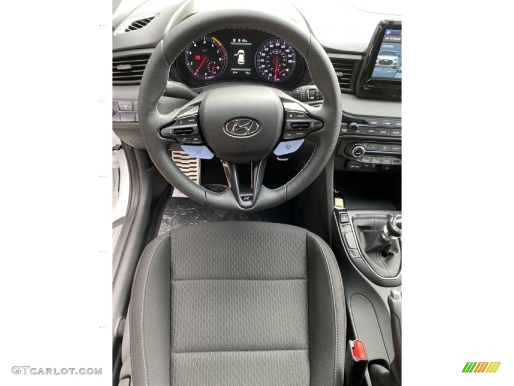 2020 Hyundai Veloster N Black Steering Wheel Photo #136361294