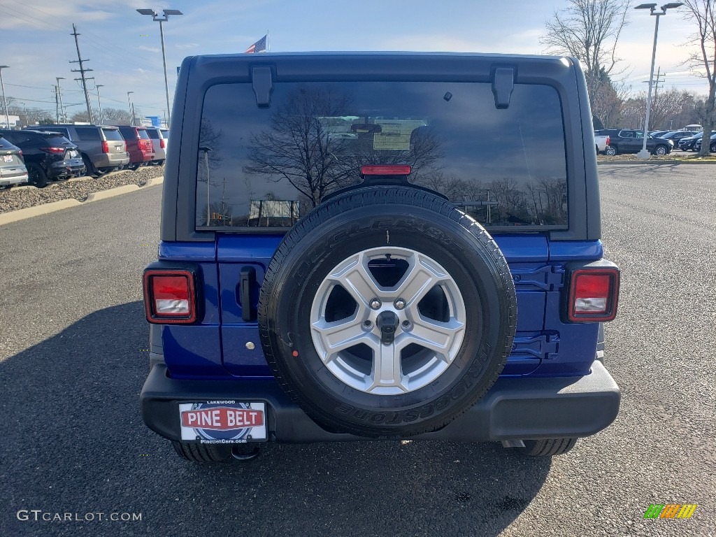2020 Wrangler Unlimited Sport 4x4 - Ocean Blue Metallic / Black photo #5