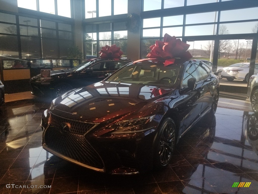 2020 LS 500 F Sport AWD - Matador Red Mica / White photo #1