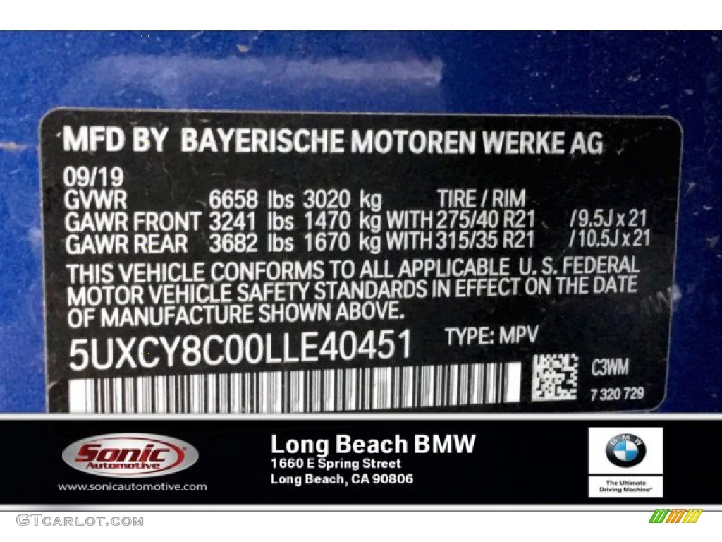 2020 X6 Color Code C3W for Ametrin Metallic Photo #136366345