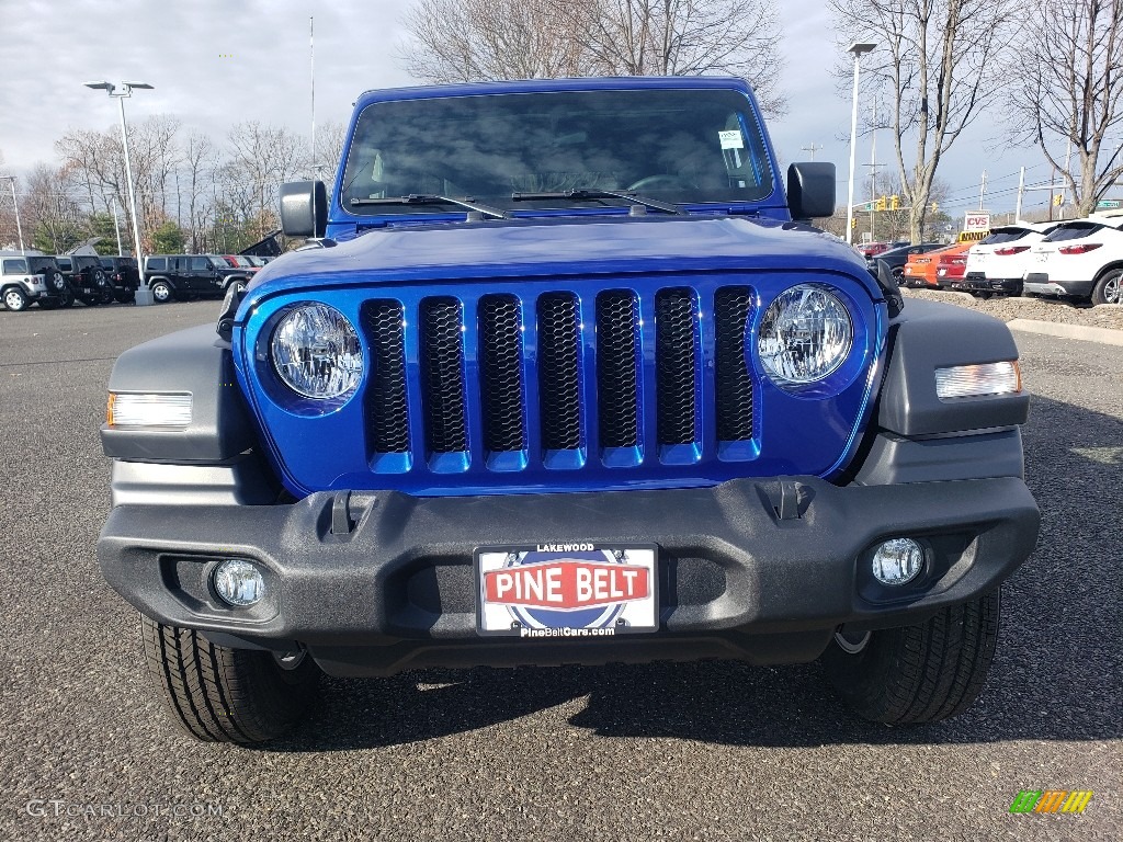 2020 Wrangler Unlimited Sport 4x4 - Ocean Blue Metallic / Black photo #2