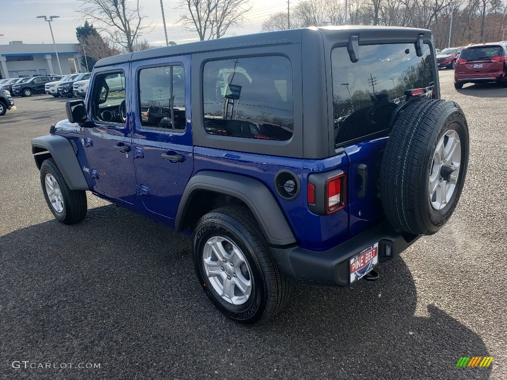 2020 Wrangler Unlimited Sport 4x4 - Ocean Blue Metallic / Black photo #4
