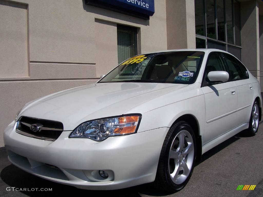 2006 Legacy 2.5i Limited Sedan - Satin White Pearl / Taupe photo #2