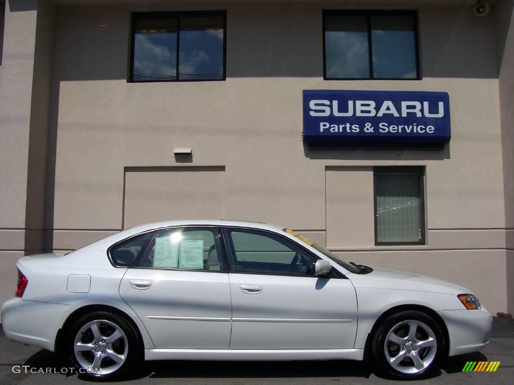 2006 Legacy 2.5i Limited Sedan - Satin White Pearl / Taupe photo #5