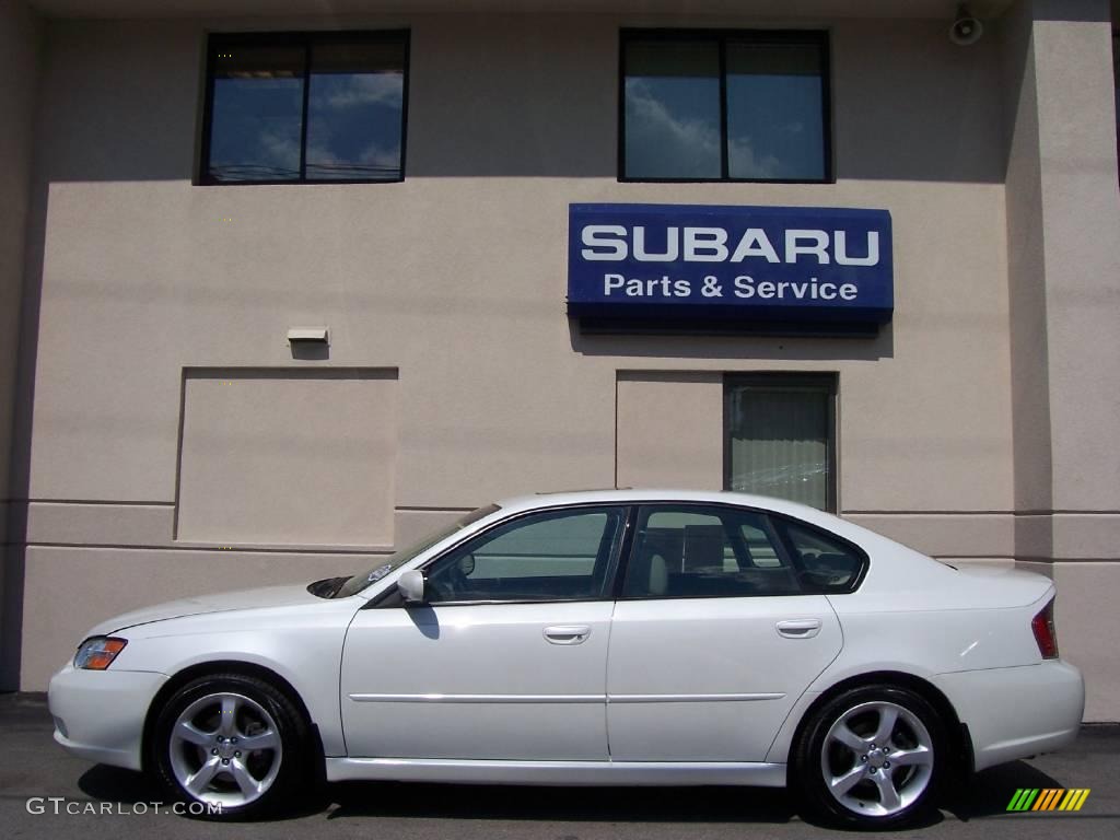 2006 Legacy 2.5i Limited Sedan - Satin White Pearl / Taupe photo #6