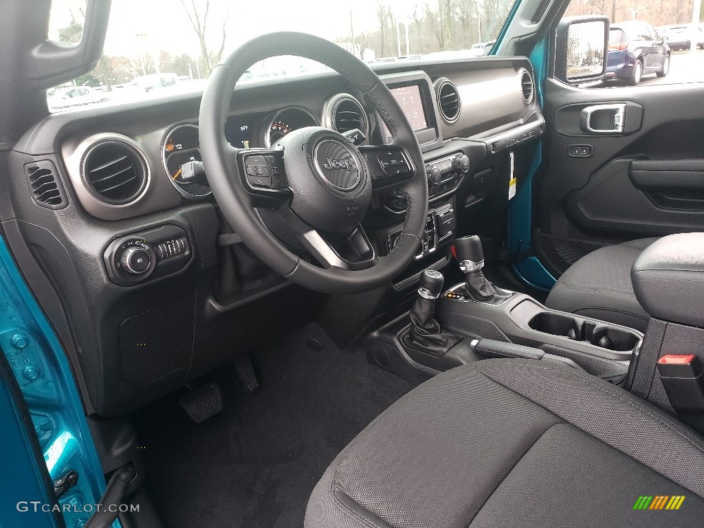 Black Interior 2020 Jeep Wrangler Unlimited Sport 4x4 Photo #136374412