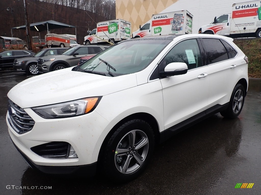 Star White Metallic Tri-Coat 2020 Ford Edge SEL AWD Exterior Photo #136376092