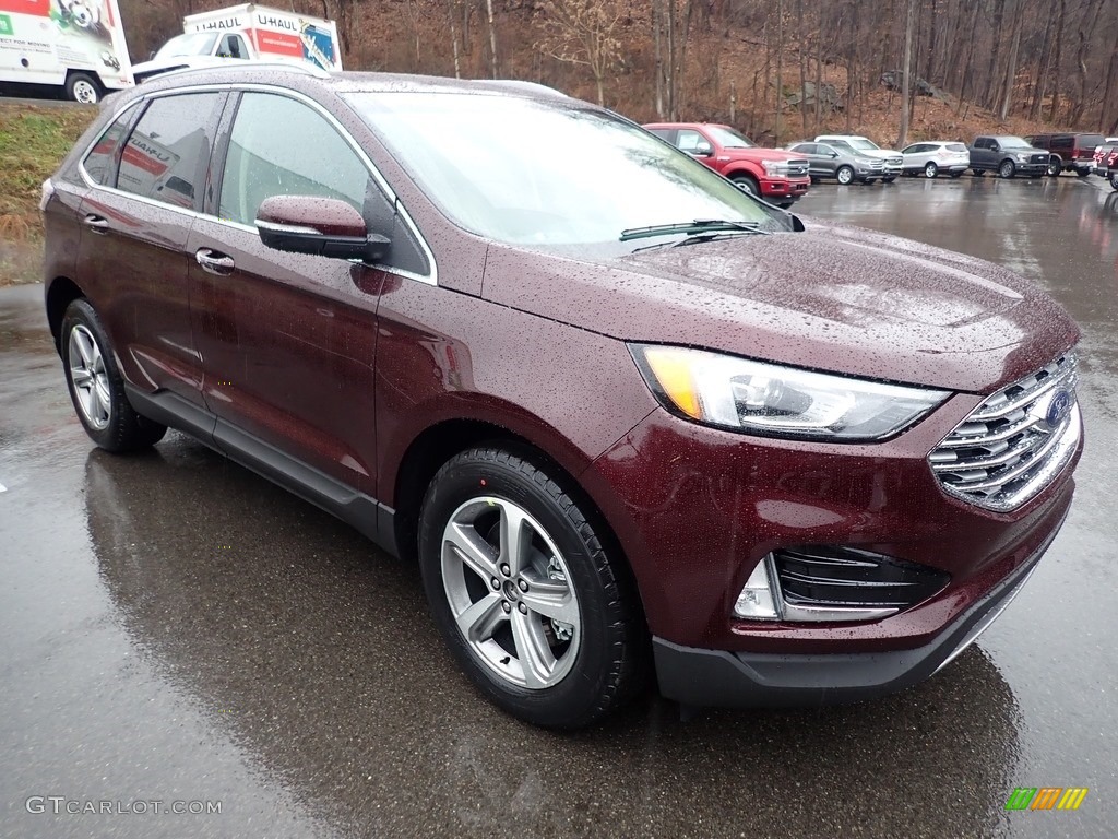 Burgundy Velvet Metallic Tinted 2020 Ford Edge SEL AWD Exterior Photo #136376413