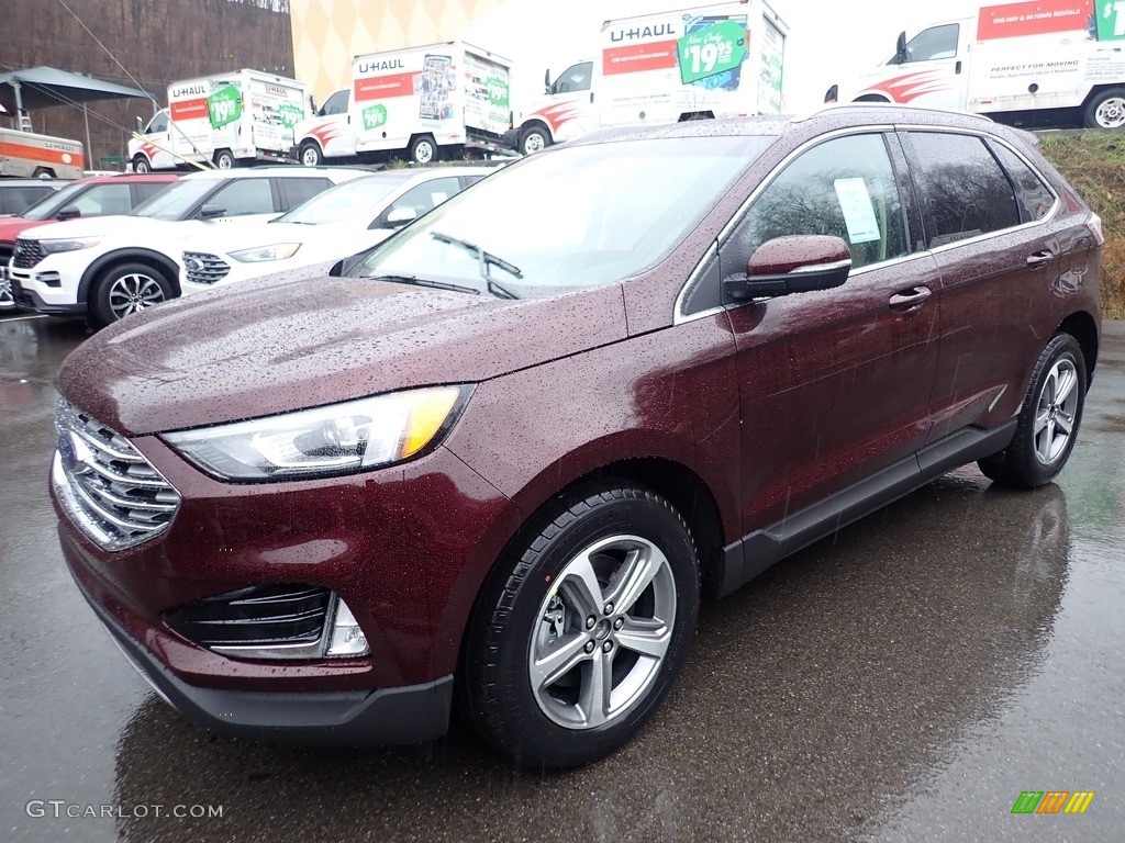 Burgundy Velvet Metallic Tinted 2020 Ford Edge SEL AWD Exterior Photo #136376476