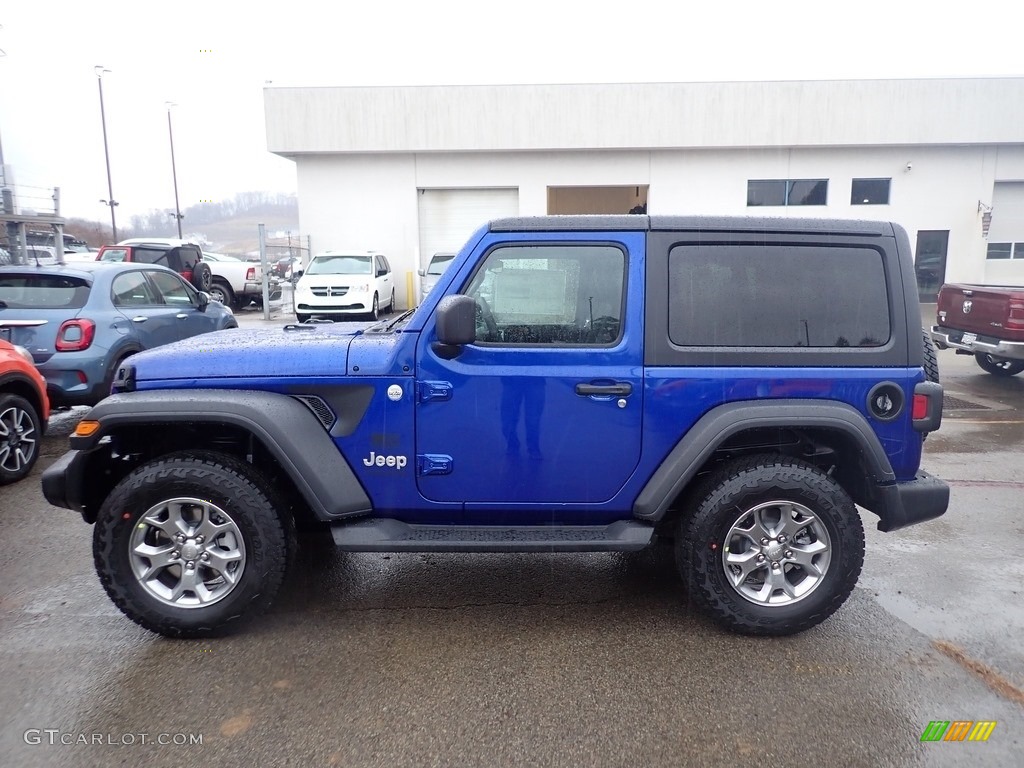 Ocean Blue Metallic 2020 Jeep Wrangler Sport 4x4 Exterior Photo #136377433