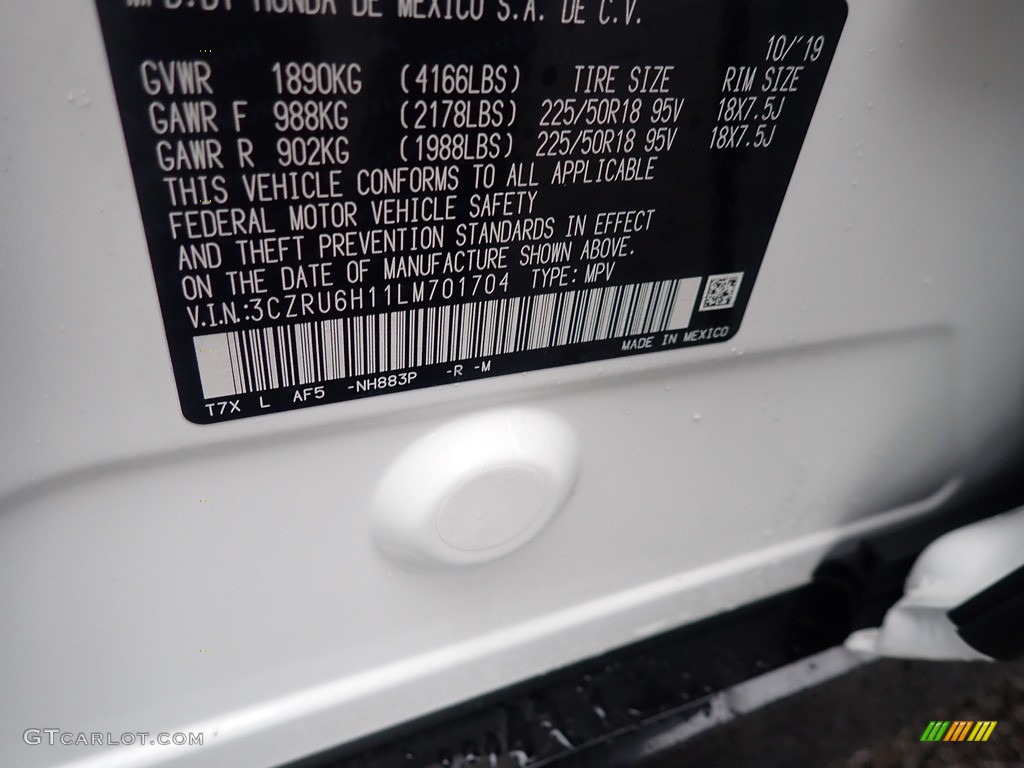 2020 HR-V Sport AWD - Platinum White Pearl / Black photo #13