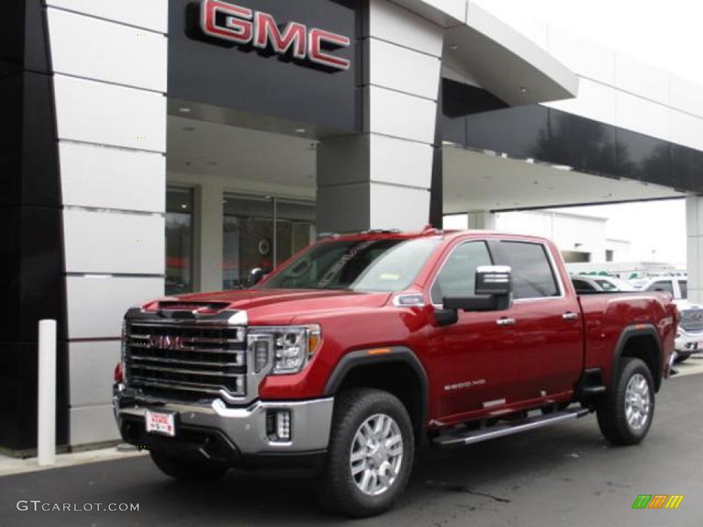 2020 Sierra 2500HD SLT Crew Cab 4WD - Red Quartz Tintcoat / Dark Walnut/Dark Ash Gray photo #1