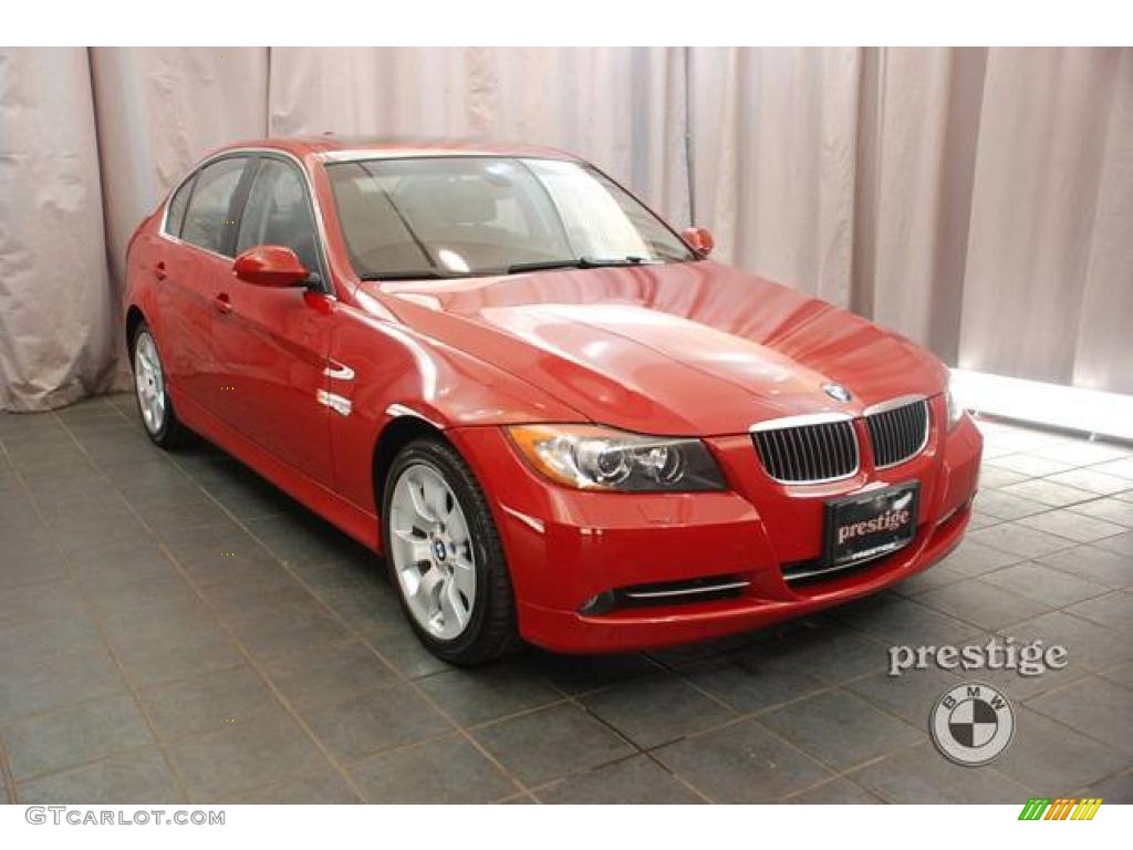 2008 3 Series 335xi Sedan - Crimson Red / Black photo #7