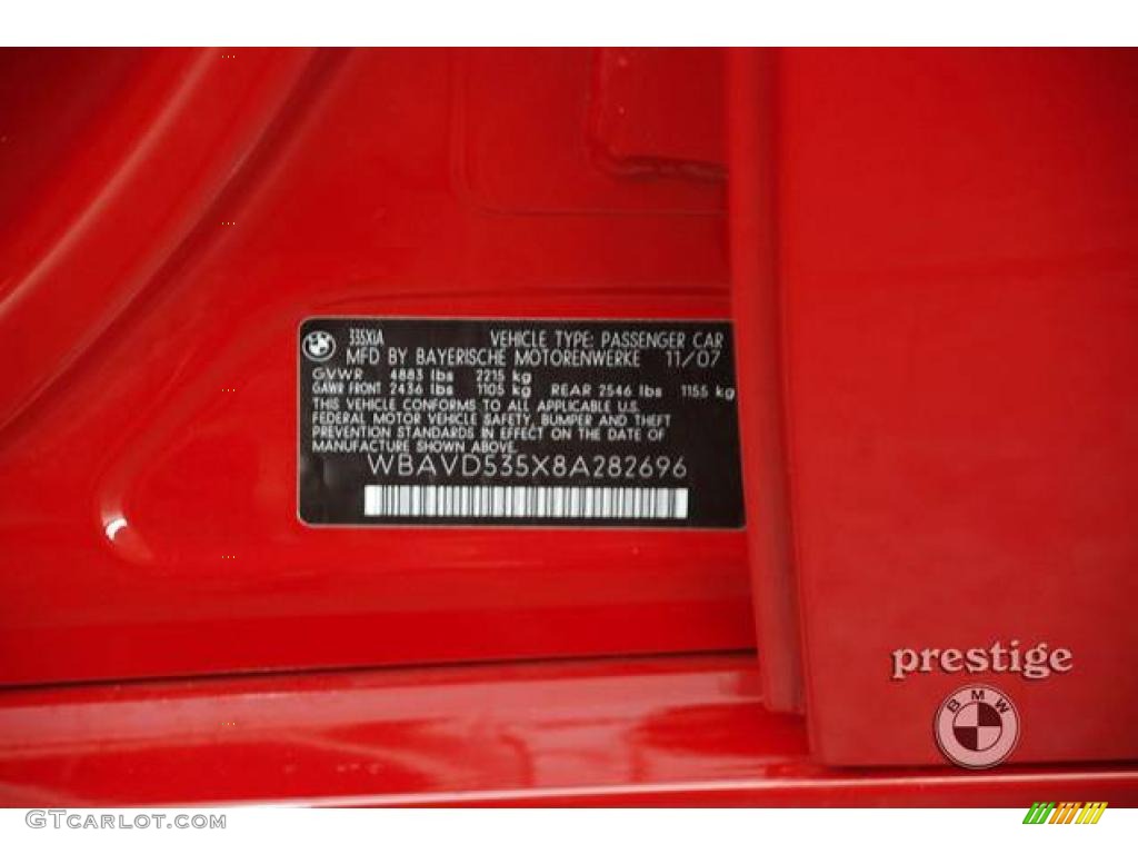 2008 3 Series 335xi Sedan - Crimson Red / Black photo #9