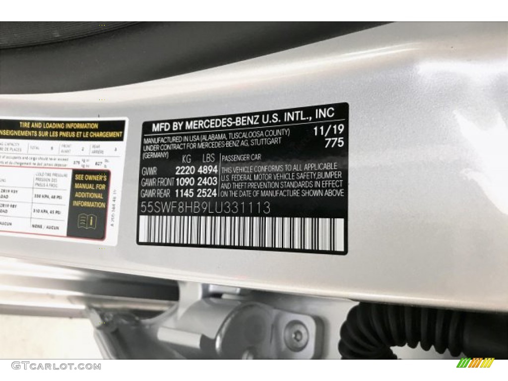 2020 C Color Code 775 for Iridium Silver Metallic Photo #136394040
