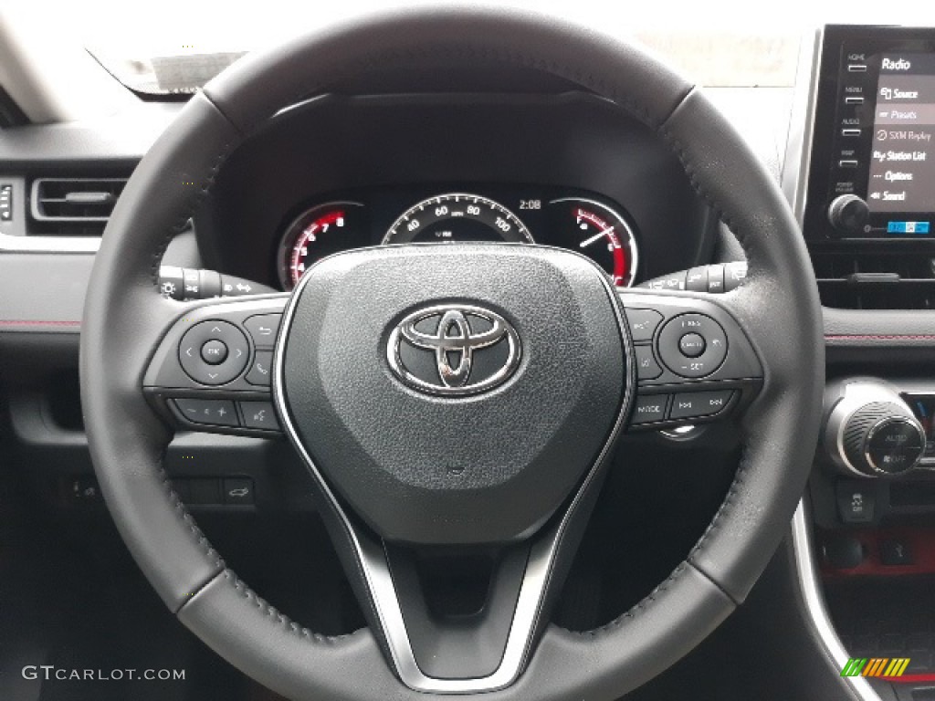 2020 Toyota RAV4 TRD Off-Road AWD Black Steering Wheel Photo #136399617