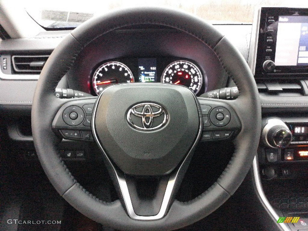 2019 Toyota RAV4 XLE AWD Black Steering Wheel Photo #136400676