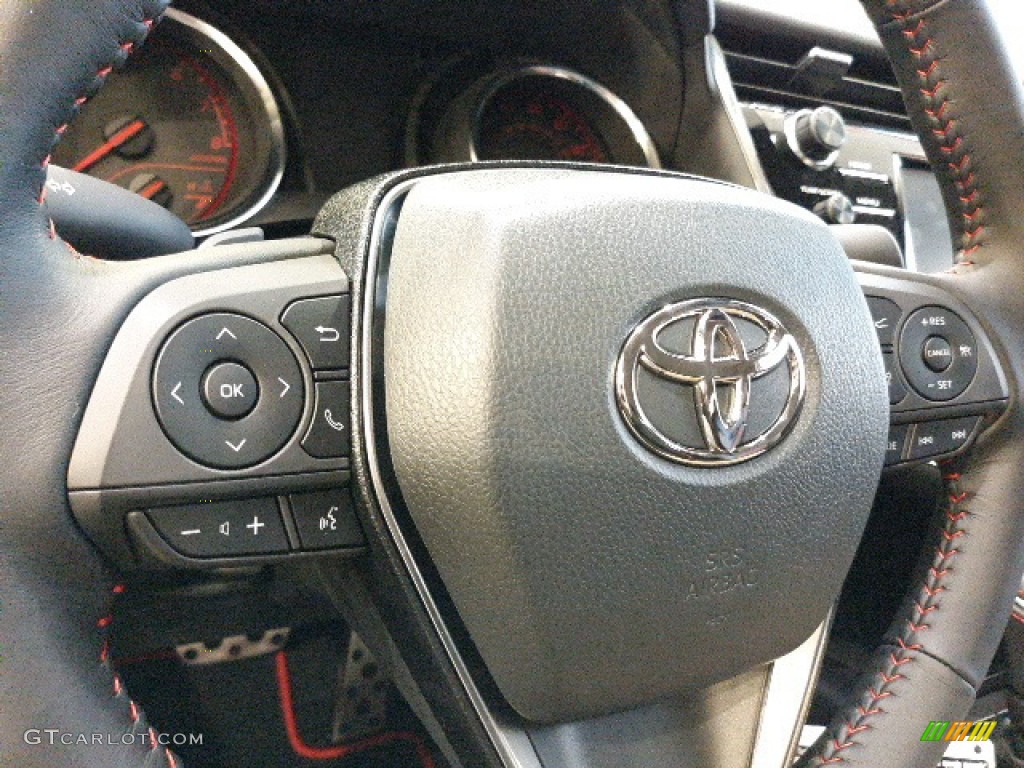 2020 Toyota Camry TRD Black/Red Steering Wheel Photo #136401273