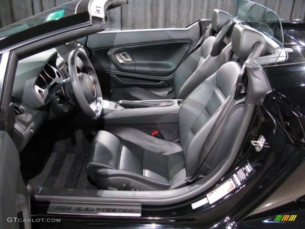 Black Interior 2007 Lamborghini Gallardo Spyder Photo #13640262