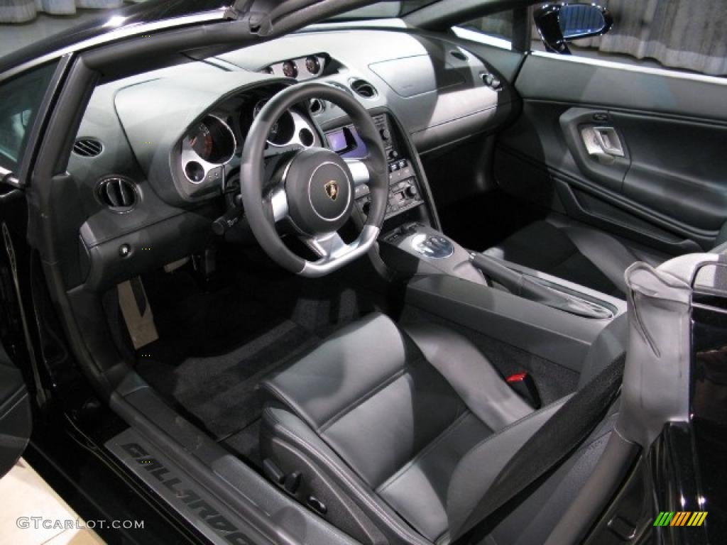2007 Lamborghini Gallardo Spyder Black Dashboard Photo #13640267