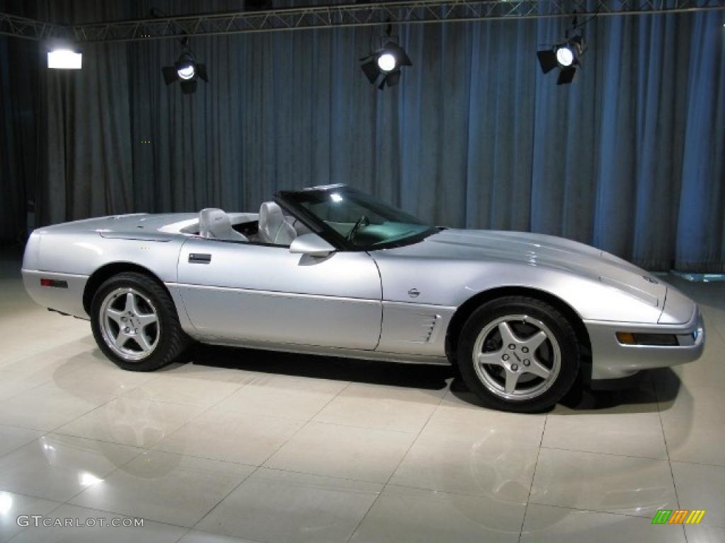 Sebring Silver Metallic 1996 Chevrolet Corvette Collector Edition Convertible Exterior Photo #13640332