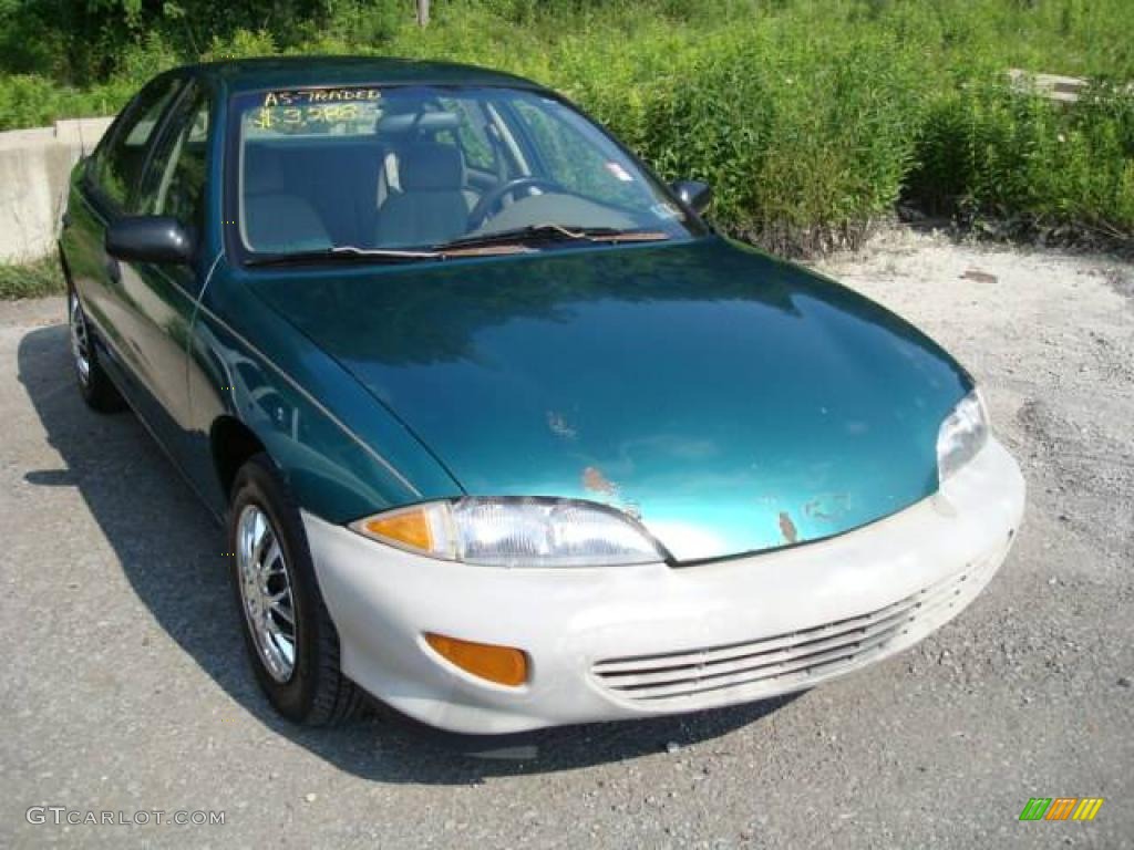 1996 Cavalier Sedan - Green Metallic / Beige photo #1