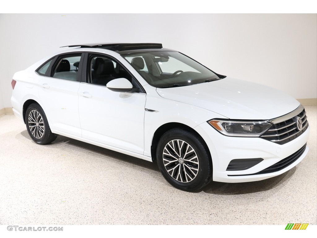 Pure White 2019 Volkswagen Jetta SEL Exterior Photo #136409815