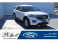 2020 Star White Metallic Tri-Coat Ford Explorer XLT  photo #1