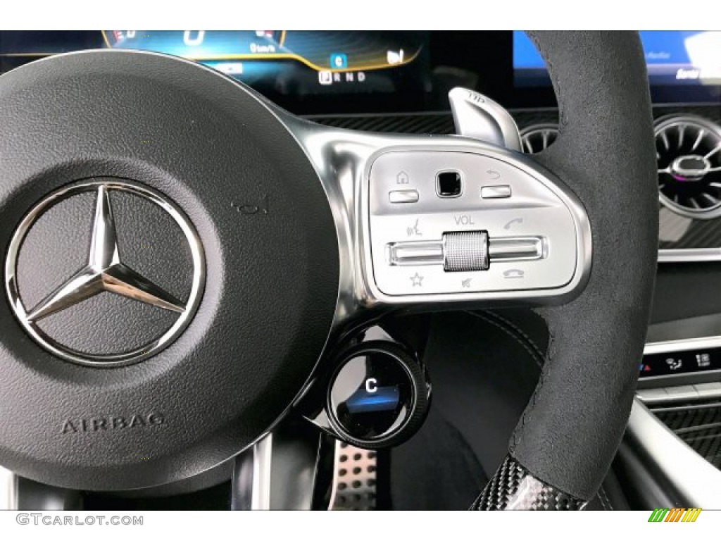 2020 Mercedes-Benz AMG GT 63 S Black Steering Wheel Photo #136414006