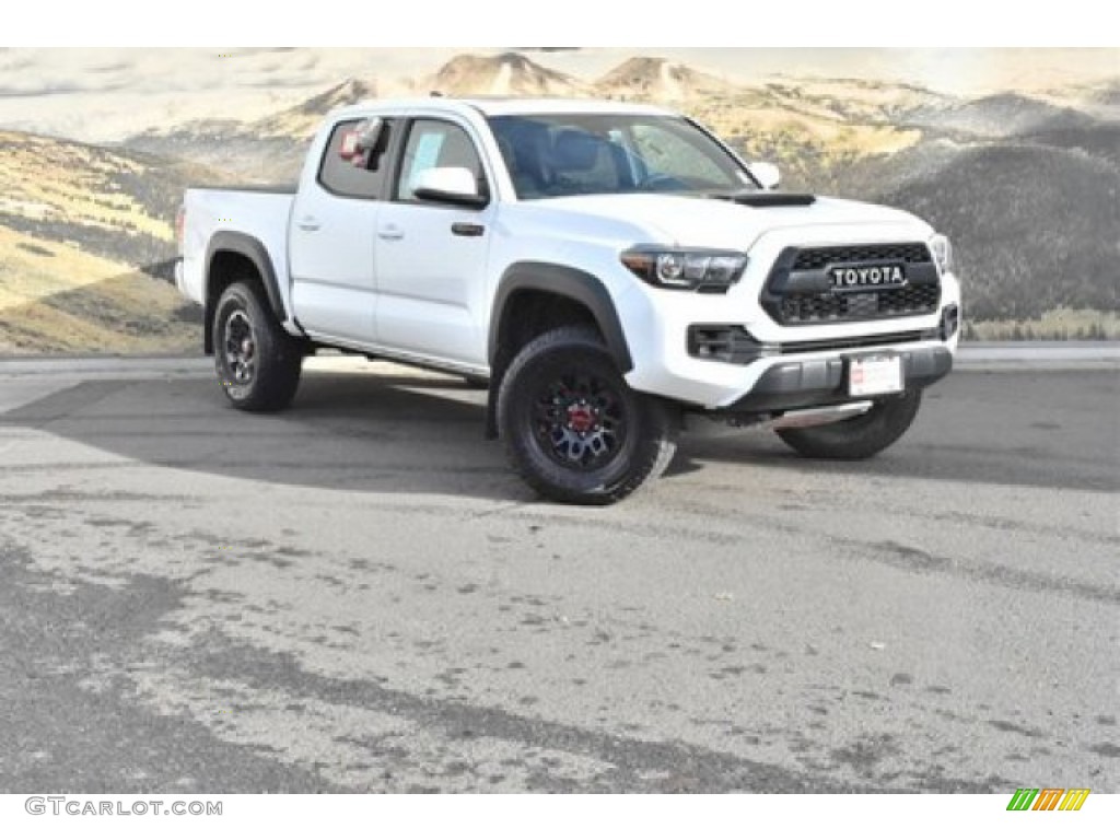 Super White 2019 Toyota Tacoma TRD Pro Double Cab 4x4 Exterior Photo #136414021