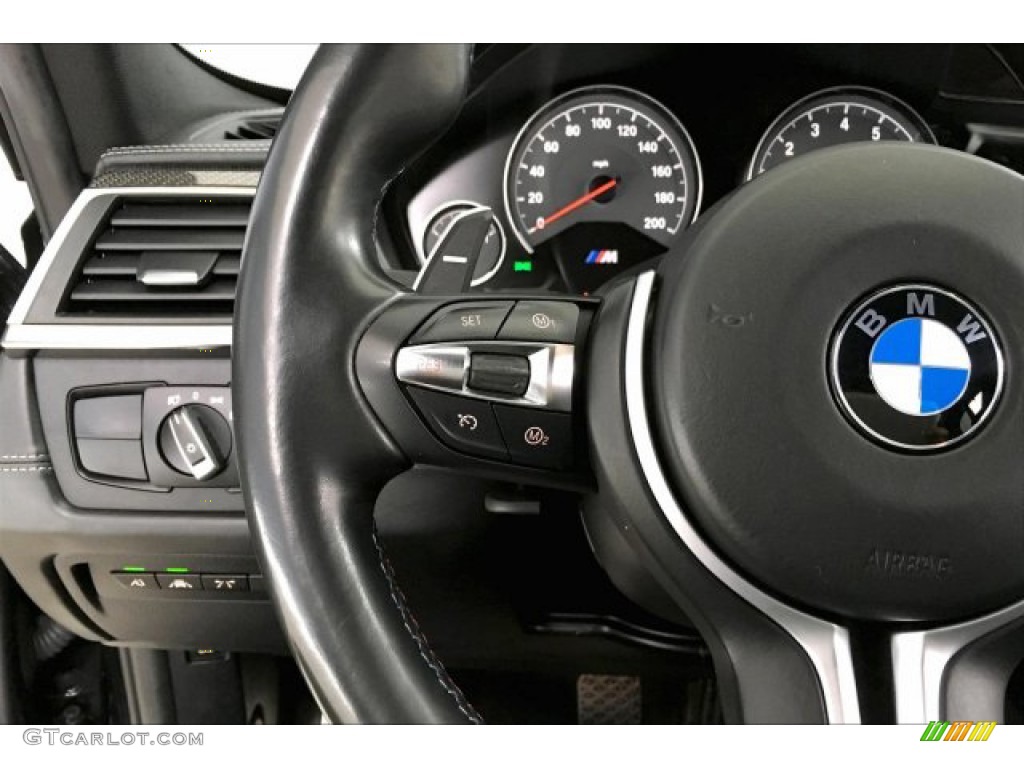 2017 BMW M3 Sedan Black Steering Wheel Photo #136414036