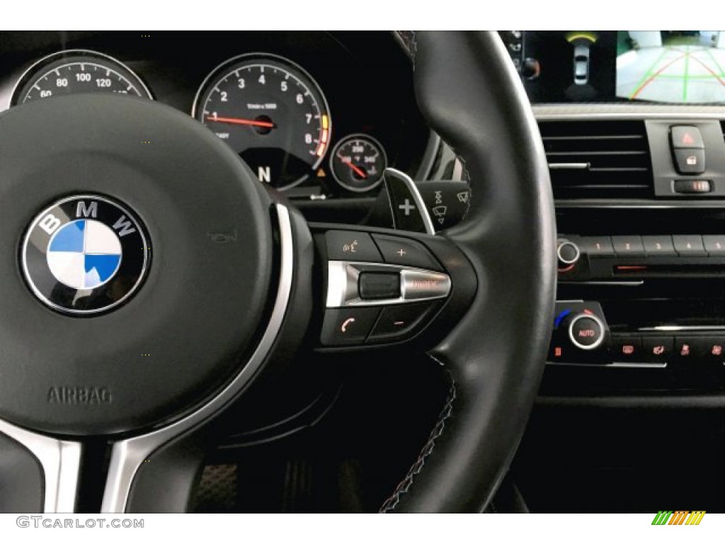 2017 BMW M3 Sedan Black Steering Wheel Photo #136414060