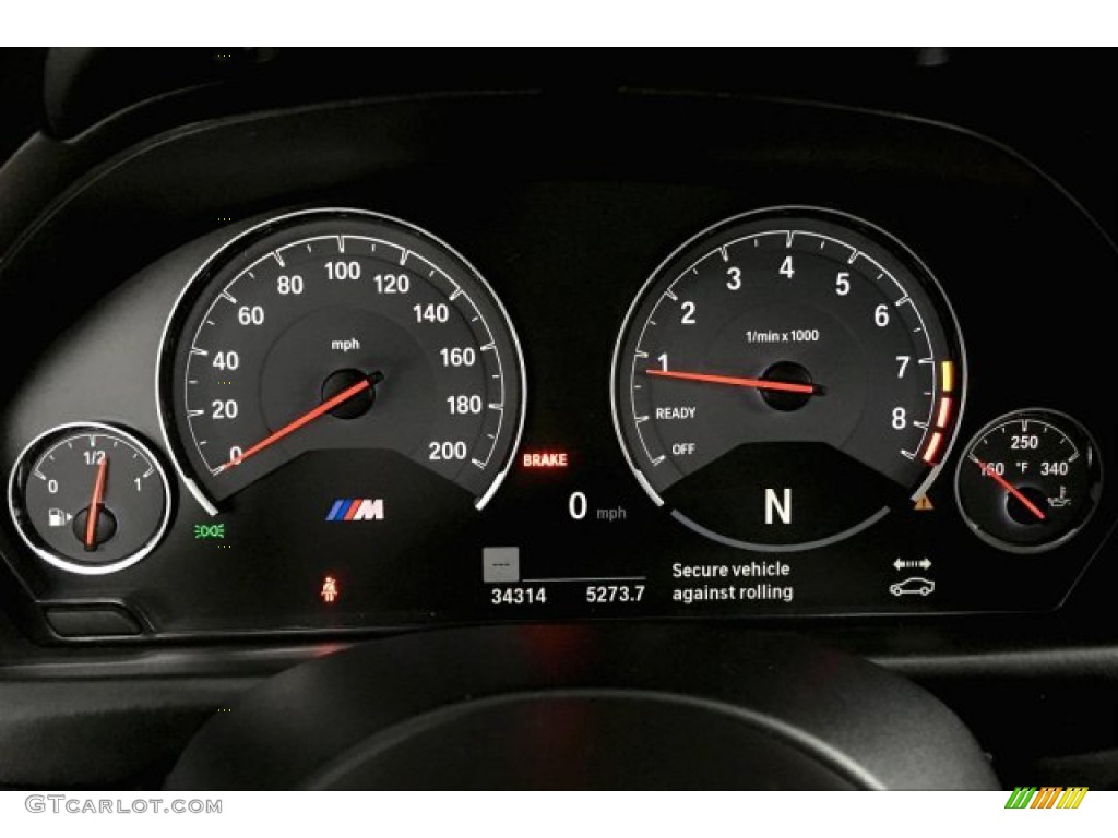 2017 BMW M3 Sedan Gauges Photo #136414075