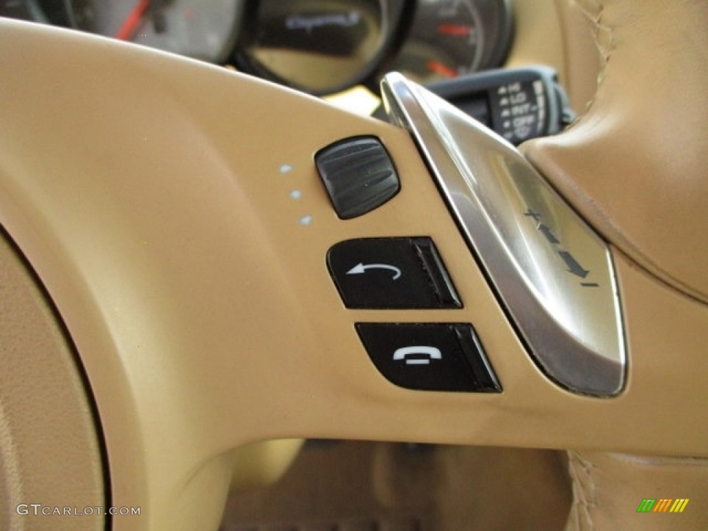 2011 Porsche Cayenne S Luxor Beige Steering Wheel Photo #136416924