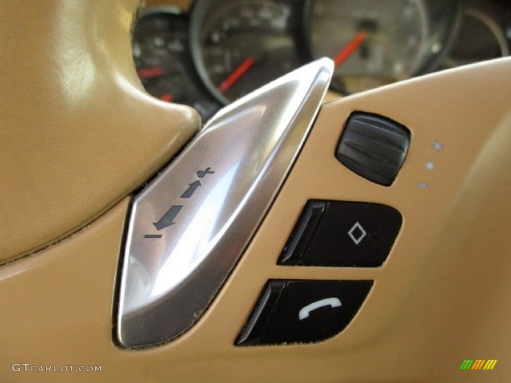 2011 Porsche Cayenne S Luxor Beige Steering Wheel Photo #136416940
