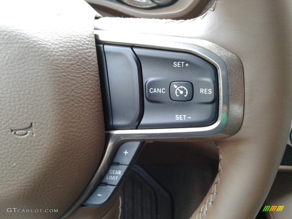 2020 Ram 1500 Longhorn Crew Cab 4x4 Light Mountain Brown/Mountain Brown Steering Wheel Photo #136417243