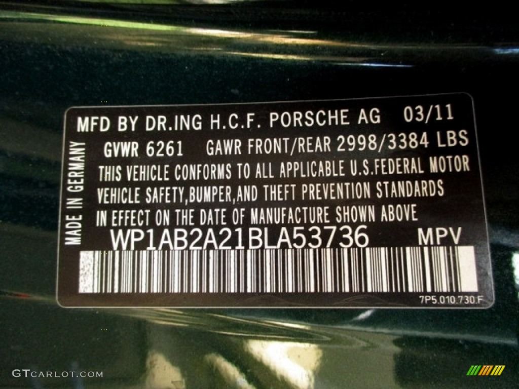 2011 Cayenne S - Jet Green Metallic / Luxor Beige photo #84