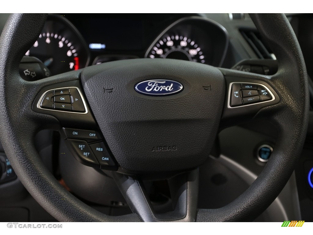 2019 Ford Escape SE 4WD Chromite Gray/Charcoal Black Steering Wheel Photo #136417957
