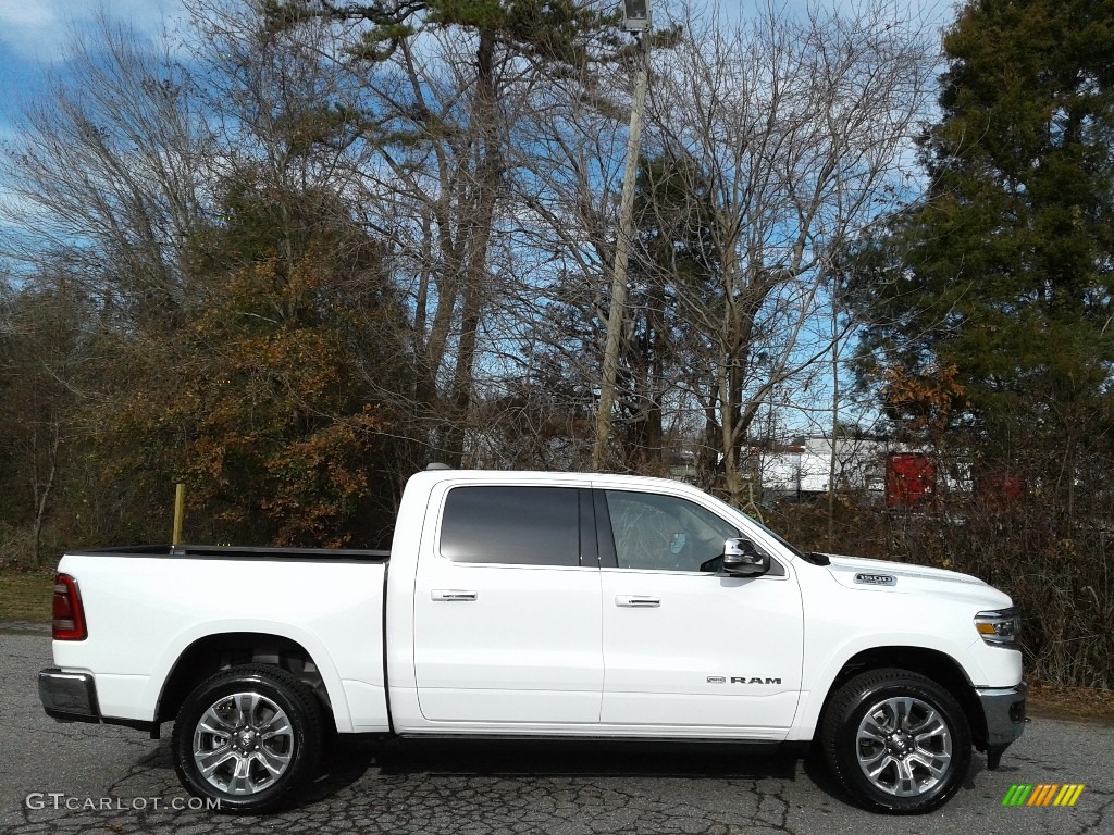 Bright White 2020 Ram 1500 Longhorn Crew Cab 4x4 Exterior Photo #136418923