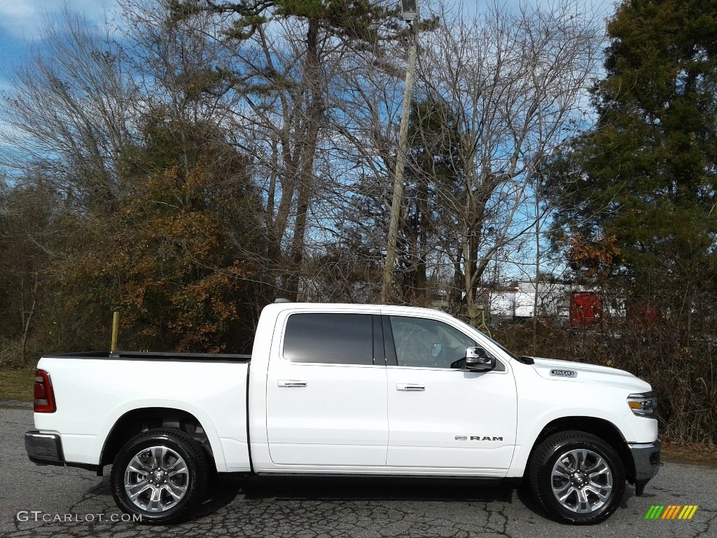 2020 1500 Longhorn Crew Cab 4x4 - Bright White / Light Mountain Brown/Mountain Brown photo #5