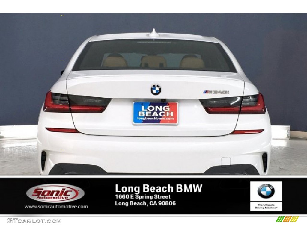 2020 3 Series M340i Sedan - Mineral White Metallic / Cognac photo #3