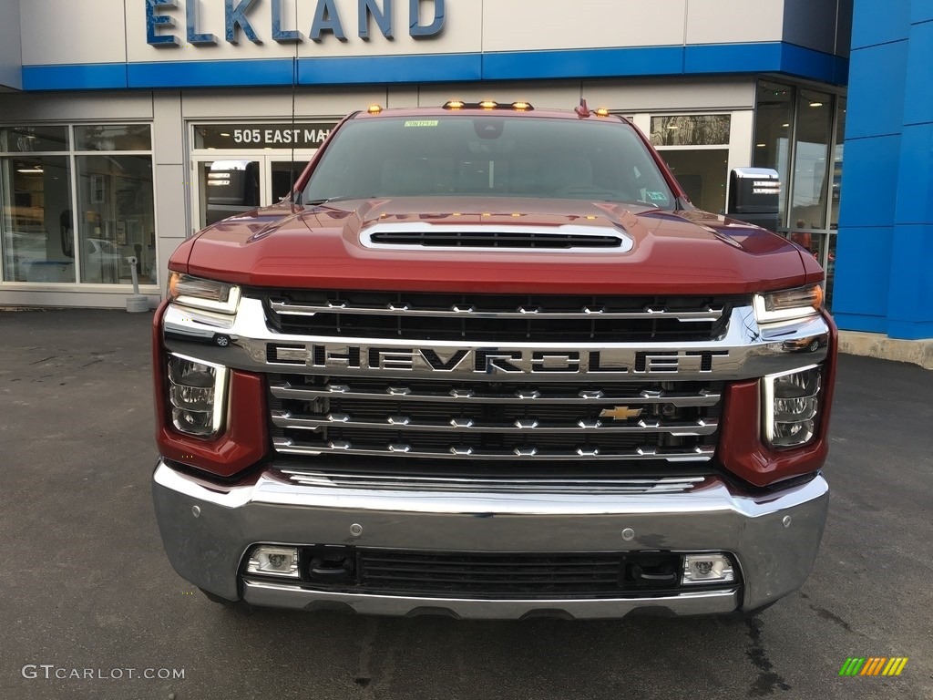 2020 Silverado 3500HD LTZ Crew Cab 4x4 - Cajun Red Tintcoat / Gideon/Very Dark Atmosphere photo #15