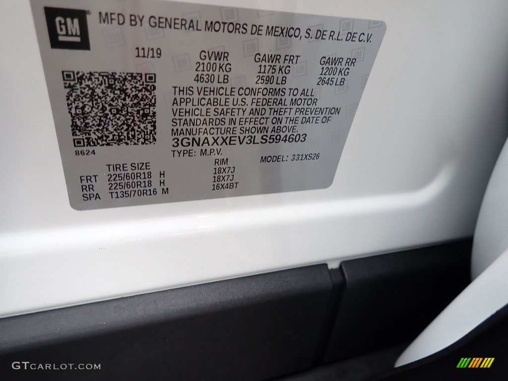 2020 Equinox Premier AWD - Summit White / Jet Black photo #17