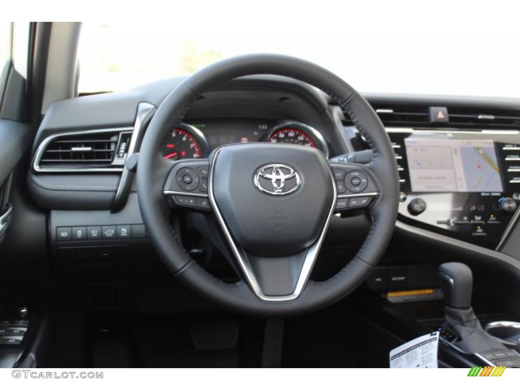 2020 Toyota Camry XSE Black Steering Wheel Photo #136427802