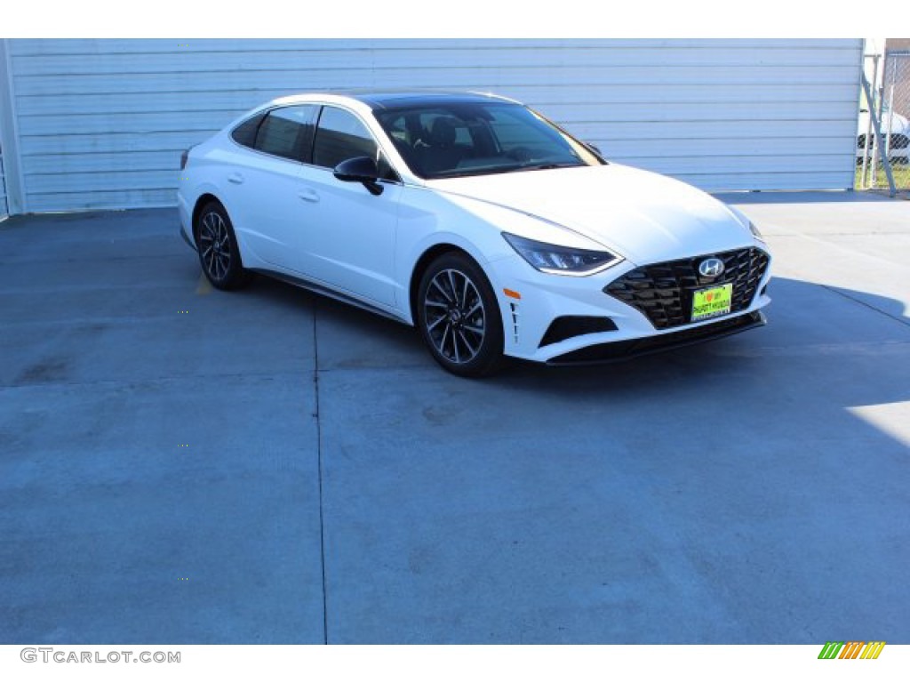 Quartz White 2020 Hyundai Sonata SEL Plus Exterior Photo #136430943