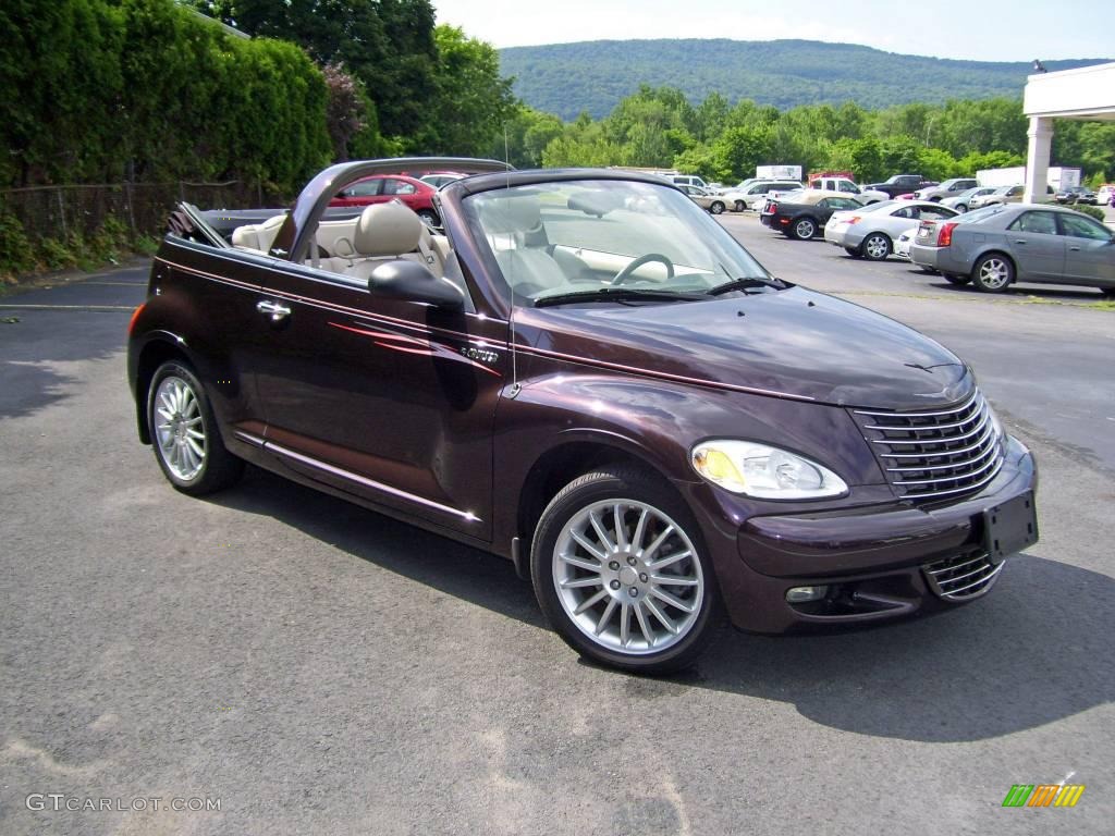2005 PT Cruiser Dream Cruiser Series 4 Convertible - Dark Plum Pearl / Taupe/Pearl Beige photo #3